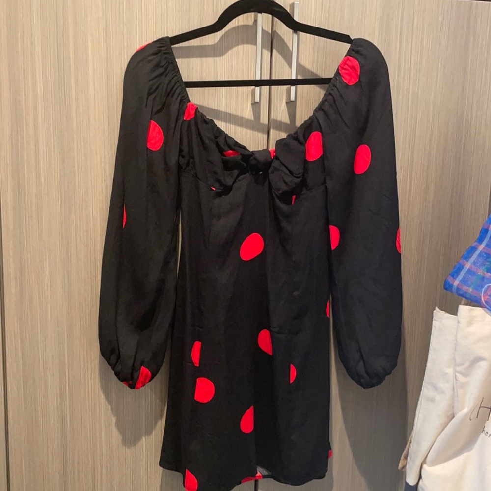 Reformation polka dot dress